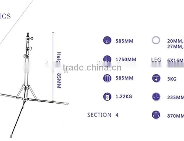 Factory Supply Hpusn X4 Reverse Fold Studio Photo Stand 2m Photo Studio Accessories photo-4