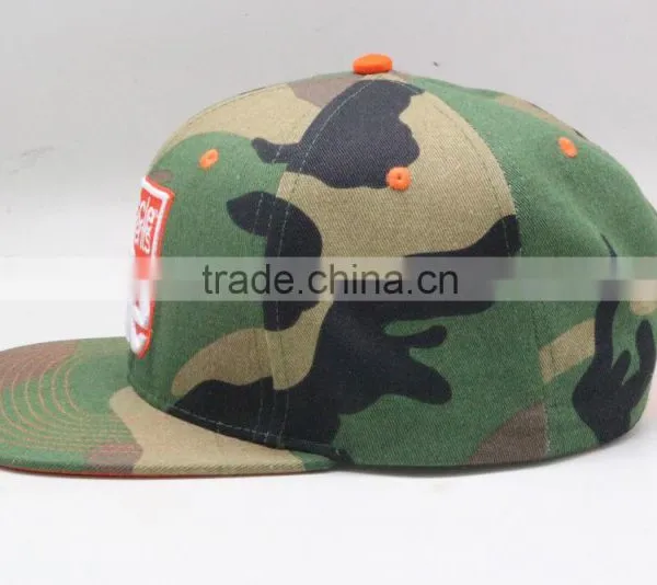 Adults Age Group and Embroidered Pattern Hatter Snapback Camo Caps photo-4