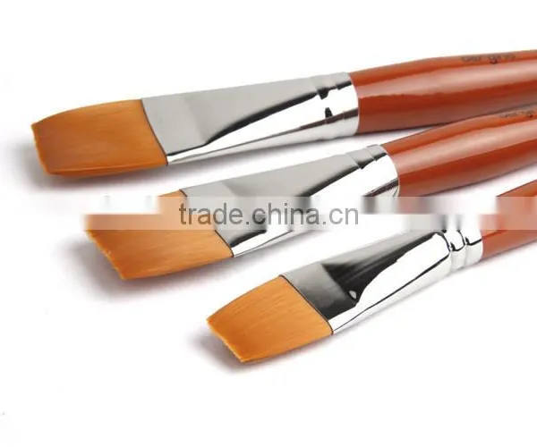 in Stock BGN-136 Bergino Master Professional XL Size Flat Shape Nylon Hair Artist Paint Brush photo-2
