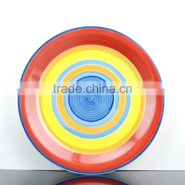 16pc Color Band Ceramic Fine White Porcelain Dinner Sets photo-2