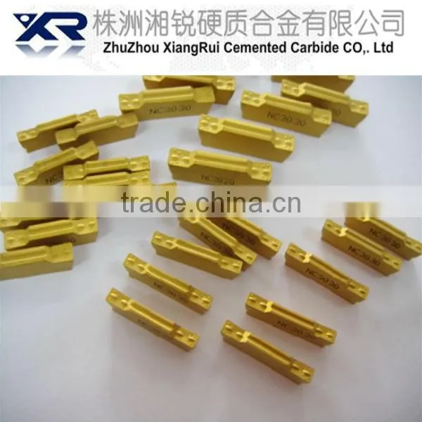 Tungsten Carbide Grooving Insert for Steels, Stainless Steels, High Temp. Alloys