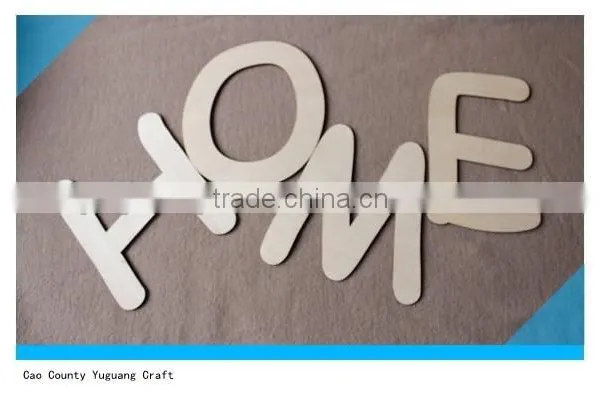 Home Wooden Word Decor 6" Unfinished Wood Sign Wall Decor Craft photo-3