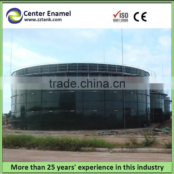 Glass fused to steel wastewater/sewage treatment plant design process tank