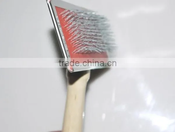 2015 New Pet Products Wood Handle Pet Slicker Brush photo-5