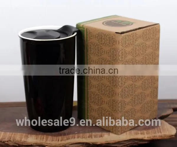 Eco 16-Ounce Ceramic Double Wall Thermal Coffee Tumbler photo-4