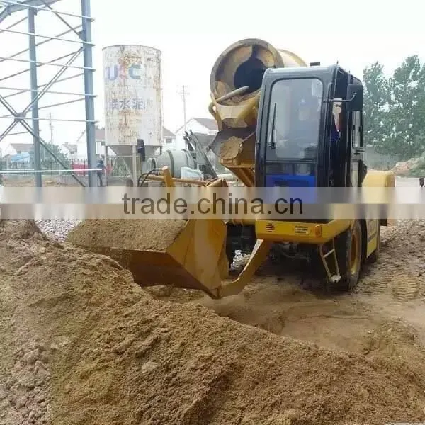 Self Loading and Propelled Concrete Mixer Truck With Pump Diesel Engine Air Conditioner photo-3