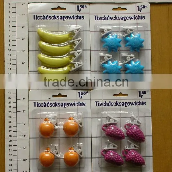 4pc cute fruit tablecloth clamp