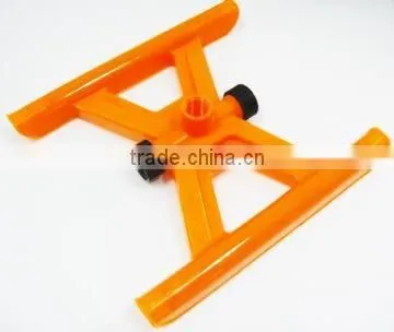 Rotary Brass 2-Arm Sprinkler With Plastic H-Shape Base For Garden Watering photo-6