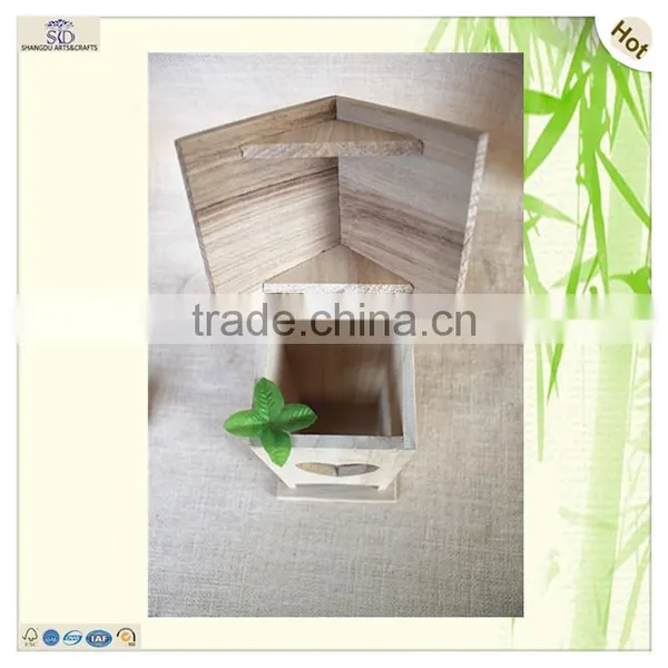 Heart Shape Carved Prefab Small Brid House Cage photo-4