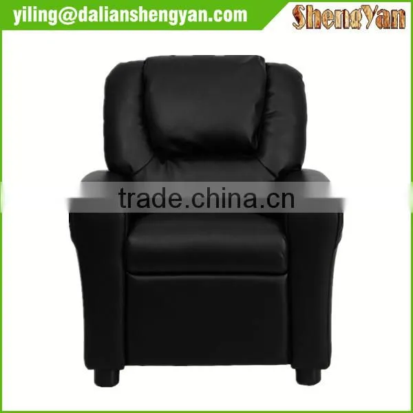 Black Kids Padded PU Leather Recliner Chair photo-5