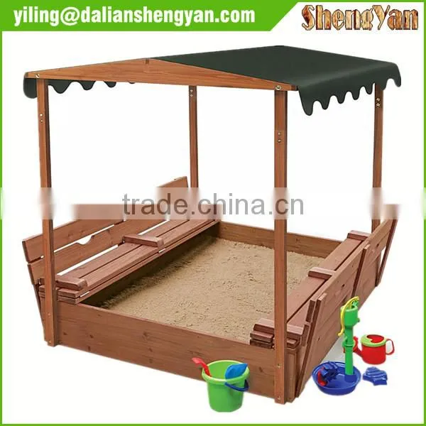 Kids Sandbox With Canopy and Two Bench Seats photo-4
