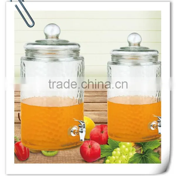 8 Liter Transparent Glass Beverage Dispenser With Metal Rack photo-3