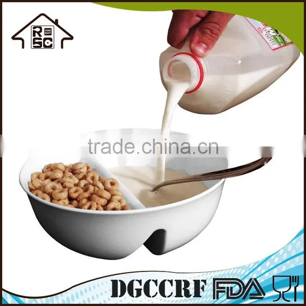 Eco-friendly Microwave Safe Never Soggy Plastic Cereal Milk Bowl photo-5