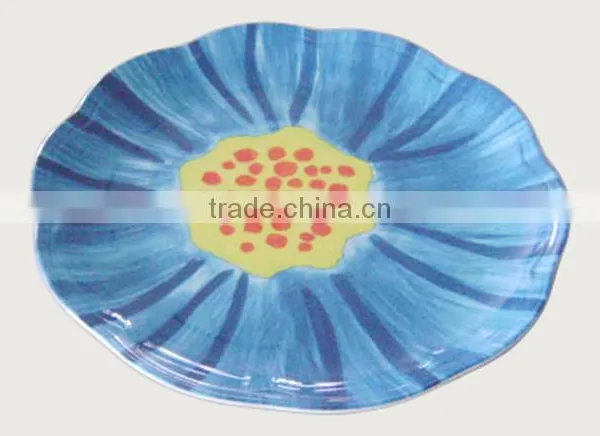 Lotus Flower Round Melamine Plate photo-2