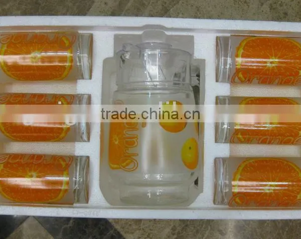 JK036 7pcs Glass Drinking Set With Deco photo-4