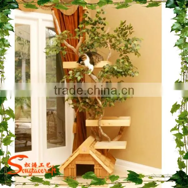 China Manufacturer Wholesale Artificial Tree & Wooden House & Cat Tree House photo-3