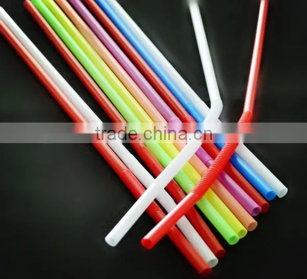 Multi-coloured Extra Long Bendable Drinking Straw