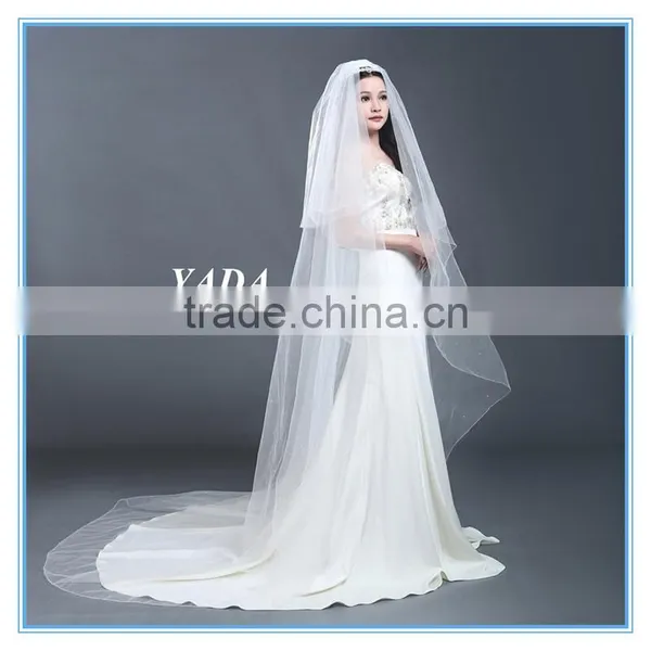 Sweetheart Satin Handmade Embroidery Beaded Wedding Dress With Bridal Mantilla Veil photo-2