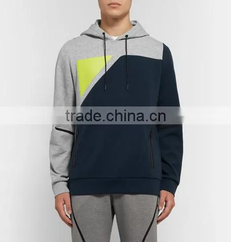 Custom Best Quality Plain Sport Hoodie Patchwork Pull Over Jersey Hoodies and Sweatshirts photo-2