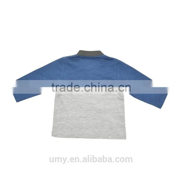 Baby Boy Contrast Color Plain Polo T-shirts Children Clothes Set photo-4