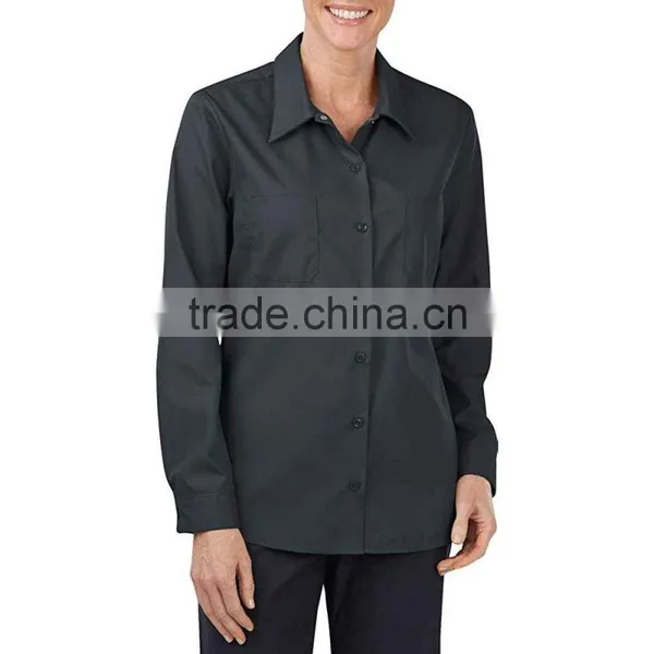 High Quality Low Price Work Uniforms Long Sleeve 100% Cotton Workwear Fabric With Two Pockets photo-4