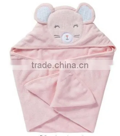 China Supplier Applique Cotton Terry Security Pattern Animal Head Plush Baby Blanket photo-6