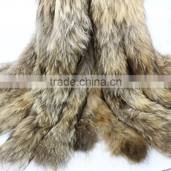 BBG-H-10 Wholesale Real Fur Hood Trim / Detachable Raccoon Fur Collar photo-5
