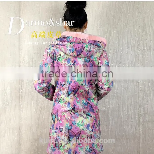 New Genuine Sheep Leather Print Jacket Reall Sheep Sheared Fashion Coat Casual Top Sale Merino Sheep Fur Overcoat photo-2