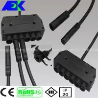 6 Way Splitter DC Extension Plug Female Cable Junction Boxes for Halloween Holiday Decoration Lightings photo-3