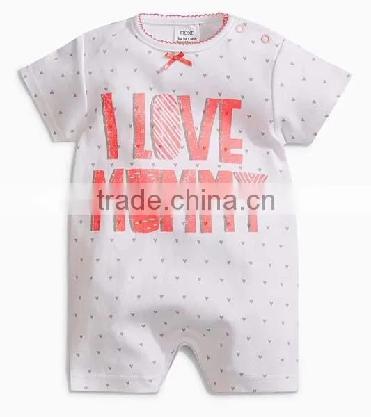 2016 Summer 6 Colors Short Sleeve Printed Cotton Baby Romper photo-5