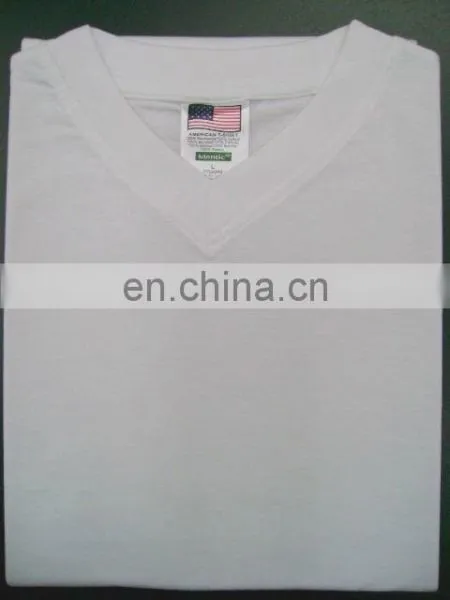 V-Neck Tshirt in 100% Cotton Jersey Fabric.