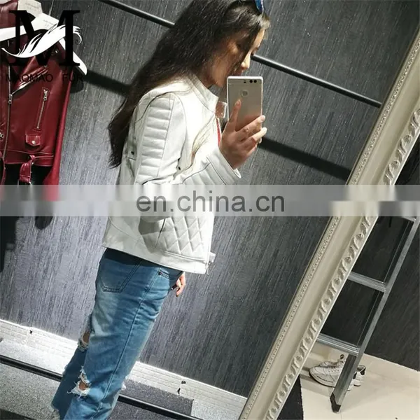 2017 Latest Designs Lady Casual Leather Jacket Wholesale Fashion Jackets for Women photo-5