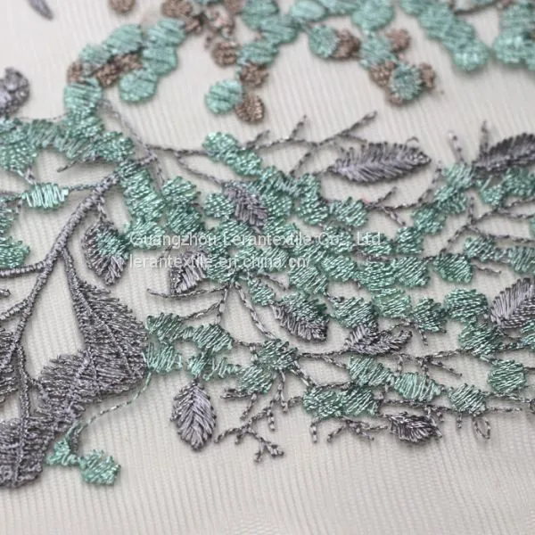 Liturgical Lime Green Lace Fabric photo-2