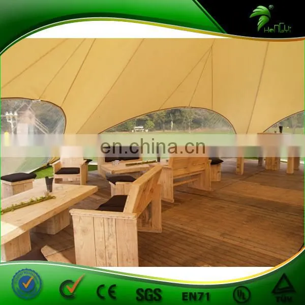 China Manufacturing Waterproof Alloy Beach Star Shaped Hotel Tent, Star Tent for Sale photo-3