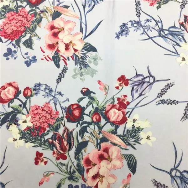 Fashionable Design Custom Digital Printed Floral Printed Patterned Viscose Fabric
