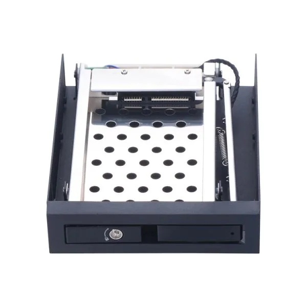 Unestech Aluminum 2.5in SATA Tray-less Hot Swap Internal SSD Hdd Mobile Rack for 3.5in Floppy Drive Enclosure