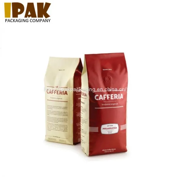 SGS Stand up Aluminum Foil Flat Bottom Tin Tie Coffee Bag With Valve
