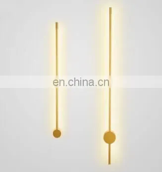 Modern Black Gold Small Minimalist Indoor Bed Light Living Room Decorative Led Wall Lamp photo-5
