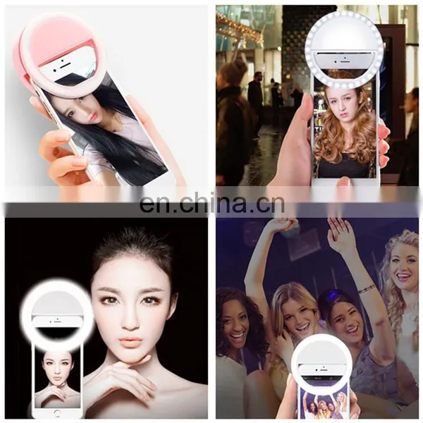 Shenzhen Supplier Wholesale RK12 36 LED Rechargeable Battery Beauty Selfie Ring Light Lamp for Mobile Phone photo-6