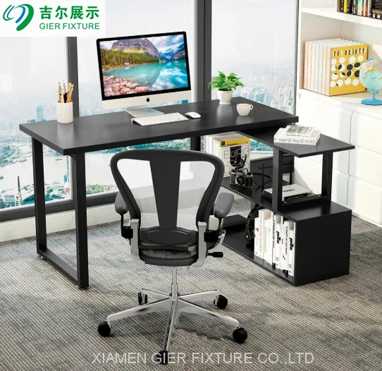 Office Desk Home Furniture Studying Desk Writing Table for Student With Bookshelf