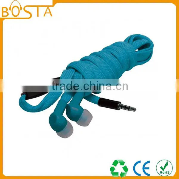 Best Selling Wholesale Fancy Comfortable Bottom Price Shoestring Earphones Earbuds photo-5