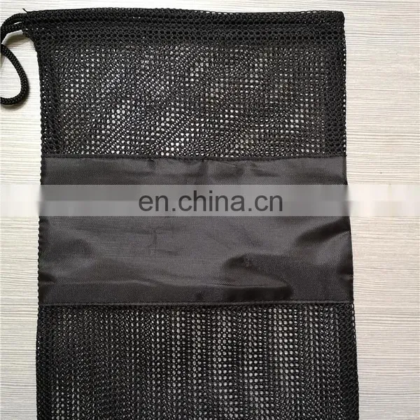 Customs Size and Logo Printing Nylon Black Mesh Bag
