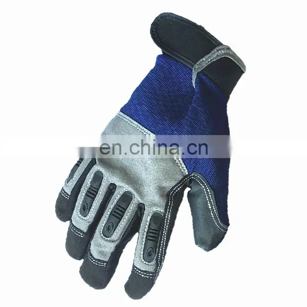 Best Quality Industrial Construction Synthetic Leather Mechanic Work Hand Gloves Safety Welding Gloves photo-4