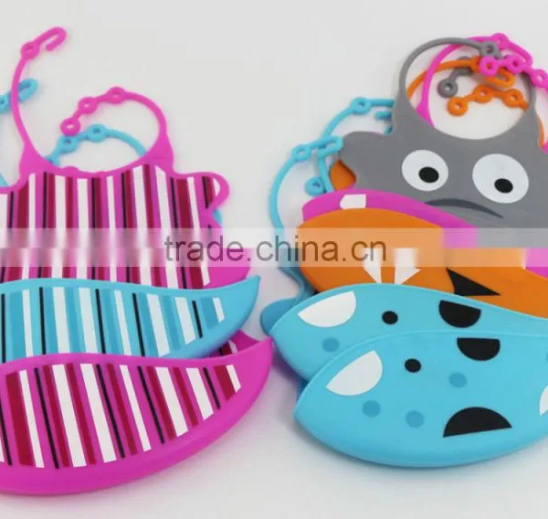 Cute Animal Printed Plain White Baby Bibs Wholesale photo-6