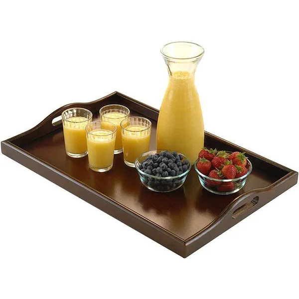 Bamboo Dining Tray Wooden Coffee Table Folding TV Tray Table Set Breakfast Table Wooden Tray photo-4