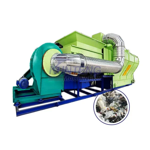 Small Plastic Garbage Paper Waste Blowing Type Separator Lightweight Waste Air Screening Machine