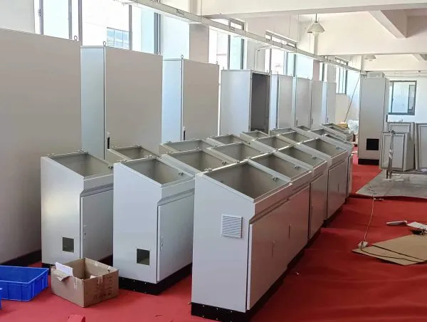 Industrial Angled Operation Console, HMI Control Desk For Automation Line