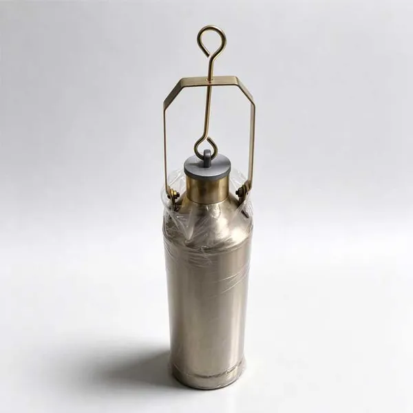 Copper Petroleum Sampler, Oil Sampling Can With Hanging Hook for Petroleum Liquid Sampling