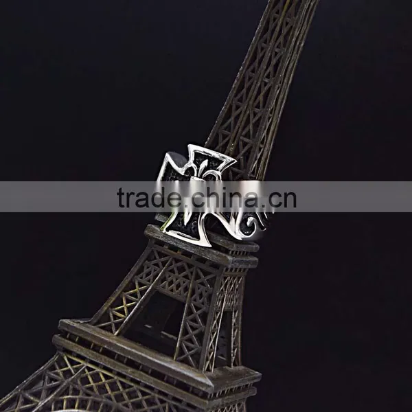 Catholic Jewelry Vintage Cross Stainless Steel Ring photo-6