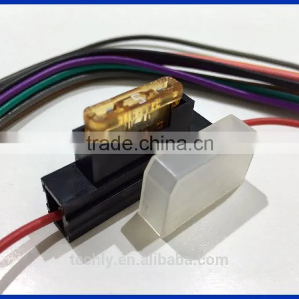 2 Rows x7 Pin Black 2.54 Pitch Connector Connection With 5A Fuse Wire Harness photo-3